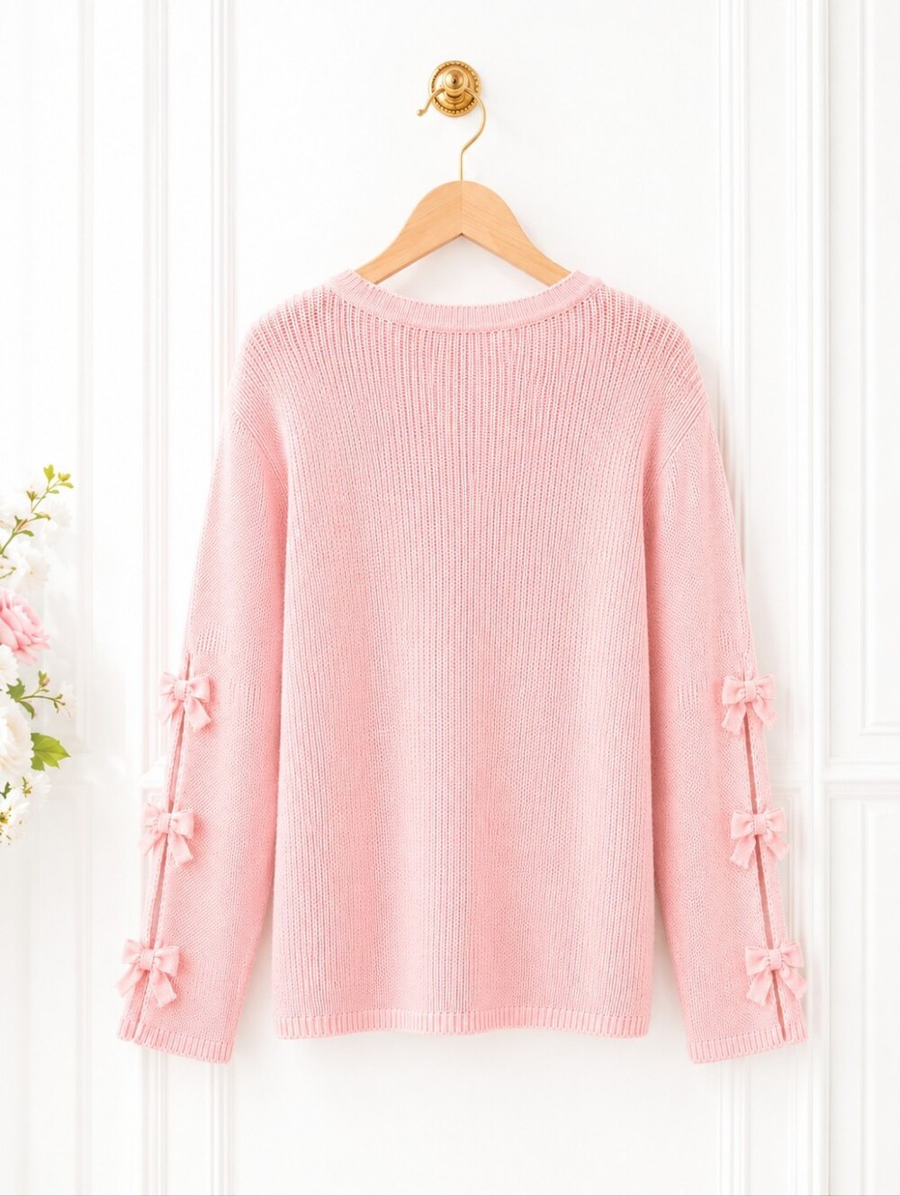 Elle | Knit Sweater Size Large Soft Cozy Pullover Long Sleeve Classic Neutral - Picture 6 of 10